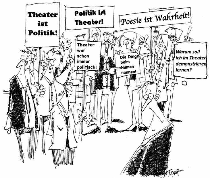 Demonstrieren im Theater